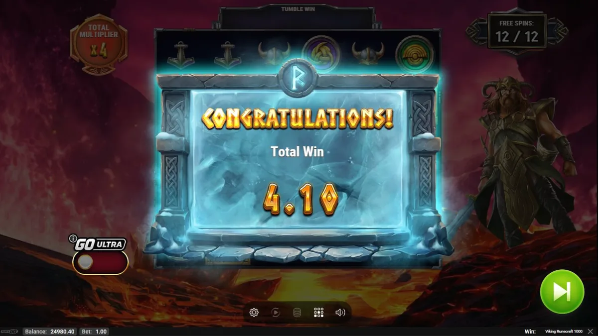 Viking Runecraft 1000 slot grid com deuses nórdicos