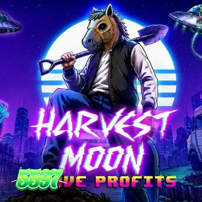 Interface do jogo Harvest Moon Grave Profits com elementos de horror corporal e símbolos de coleta.